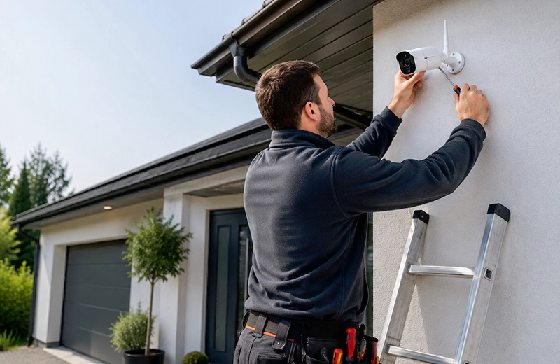 Outdoor camera installation