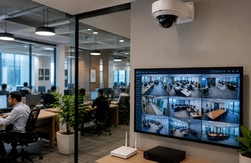 Office surveillance installation