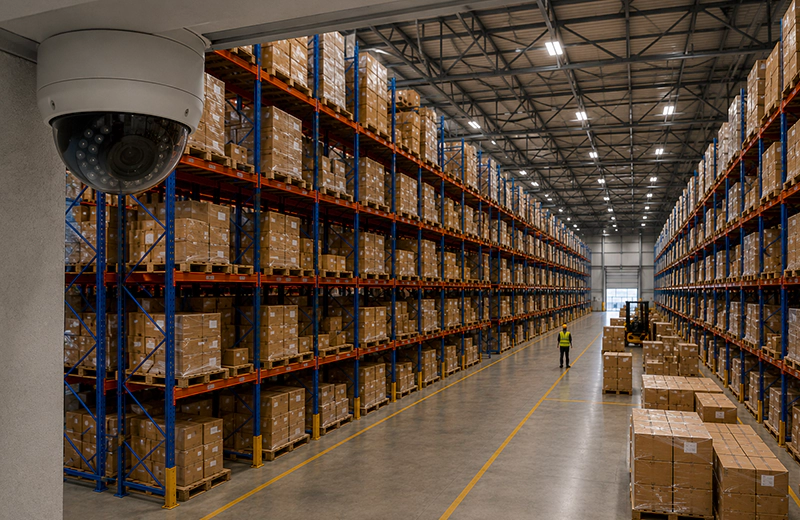 Warehouse camera installation