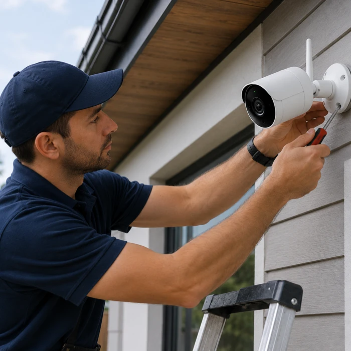 Wired PoE security camera