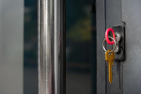  A metal key to lock the door.
