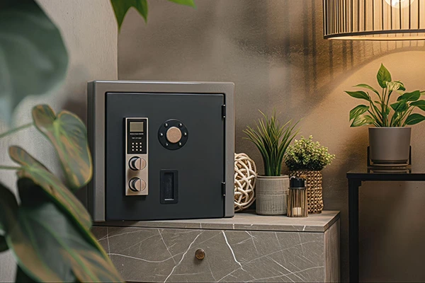 A safe to store valuables at home.